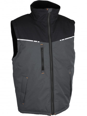 GILET RIPSTOP GRIS/NOIR M