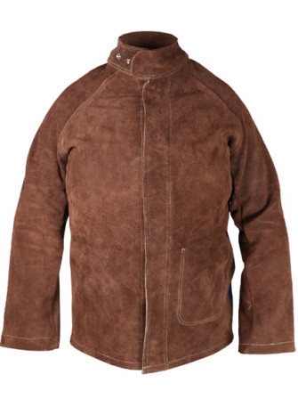 VESTE CUIR MARRON S/M