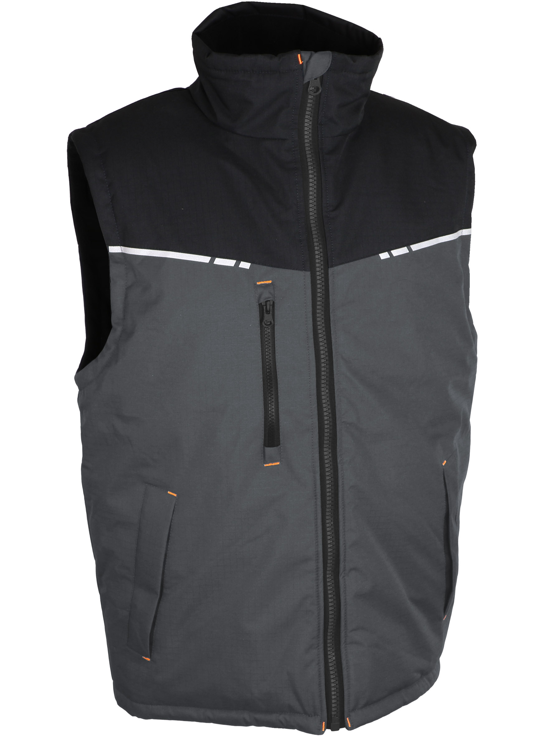 GILET RIPSTOP GRIS/NOIR M