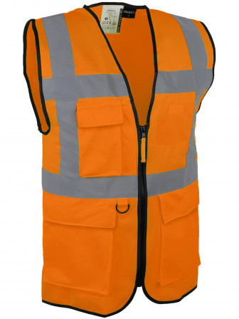 GILET HV ORANGE MULTIPOCHE,4XL