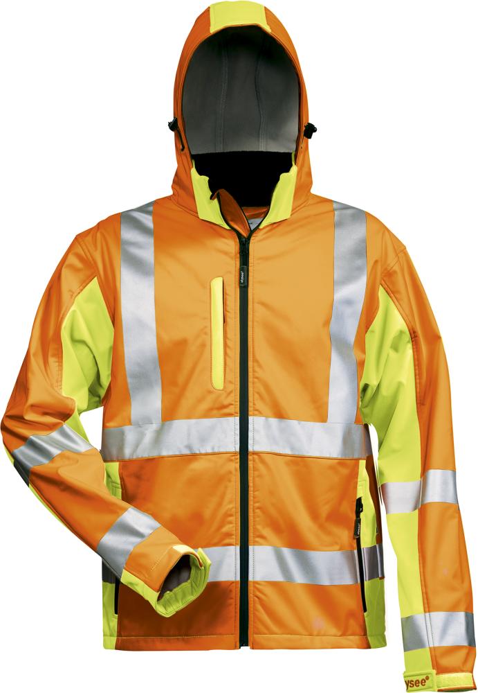 Veste haute visibilité Hoss,SoftshellT. 3XL,orange/jaune