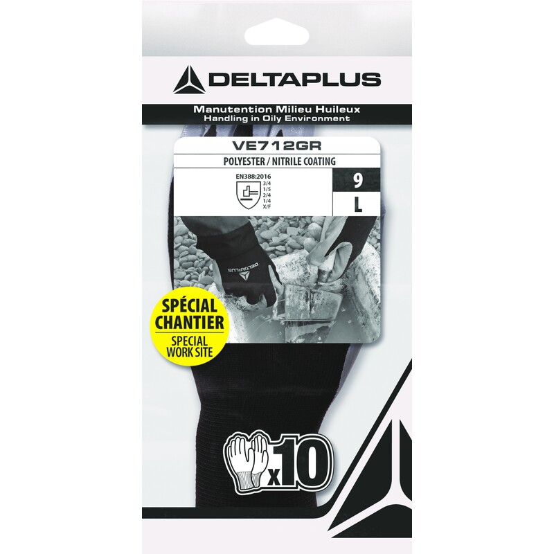 LOT 10 PAIRES GANT VE712GR T 9