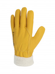 GANTS FLEUR JAUNE FOURRE ACRYL 10