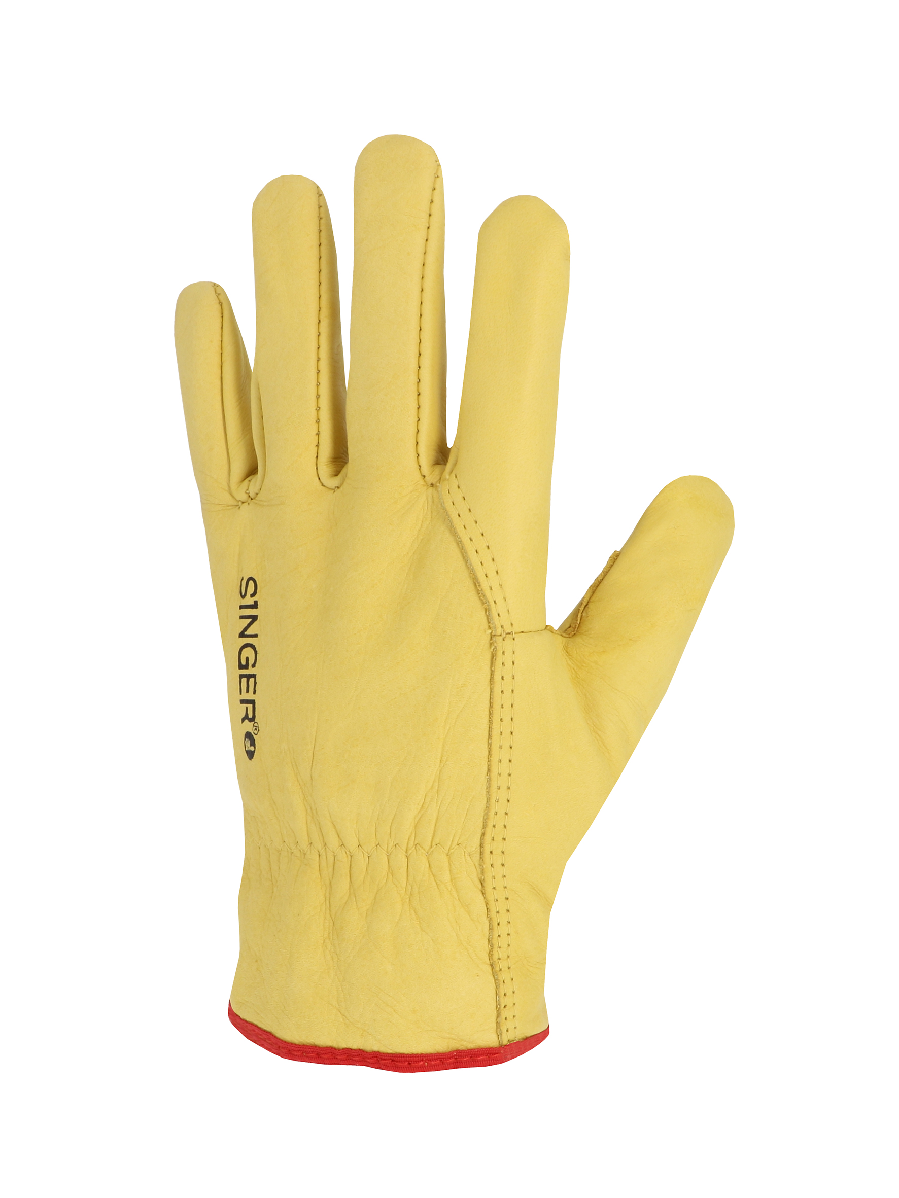 GANTS TT FLEUR JAUNE DOUBLE MOLLETON