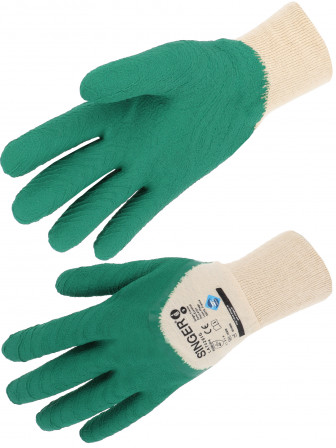 GANTS LATEX VERT S/INTERLOCK T7