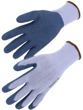 GANTS TRICOTE ENDUIT LATEX BLEU T 7