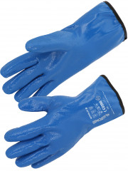 GANTS NITRILE BLEU FOU POLA.30CM T10