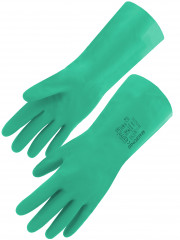 GANTS NITRILE VERT FLOQUE 30 CM T8