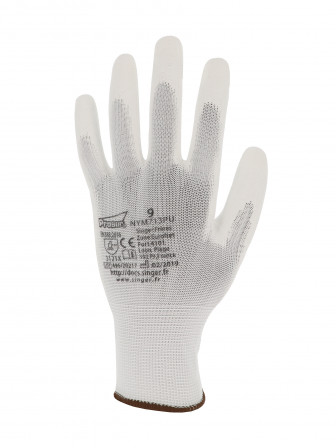 GANTS POLY BLANC END PU BLANC,7 CAV