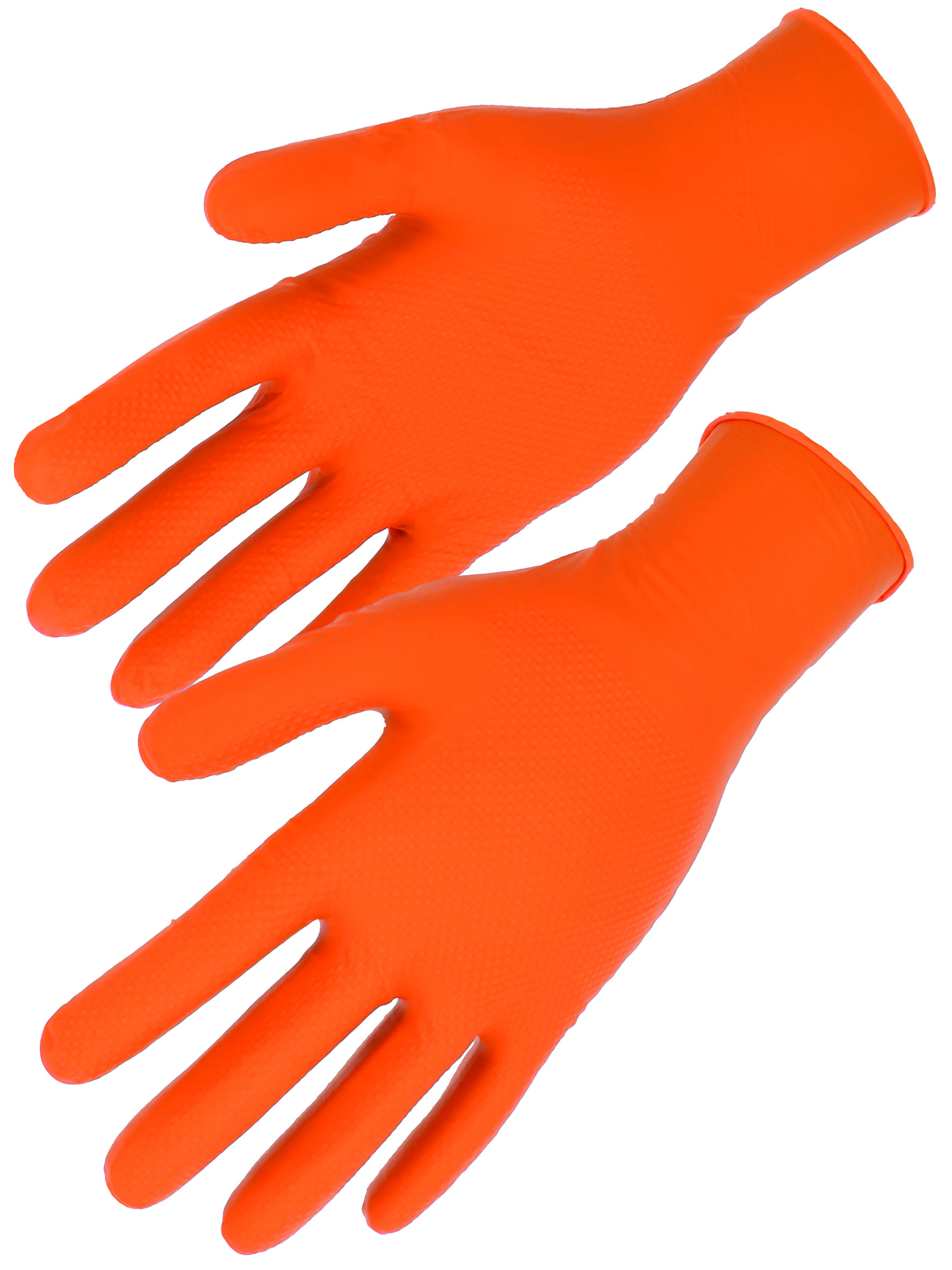 100 GANTS NITRILE ORANGE L