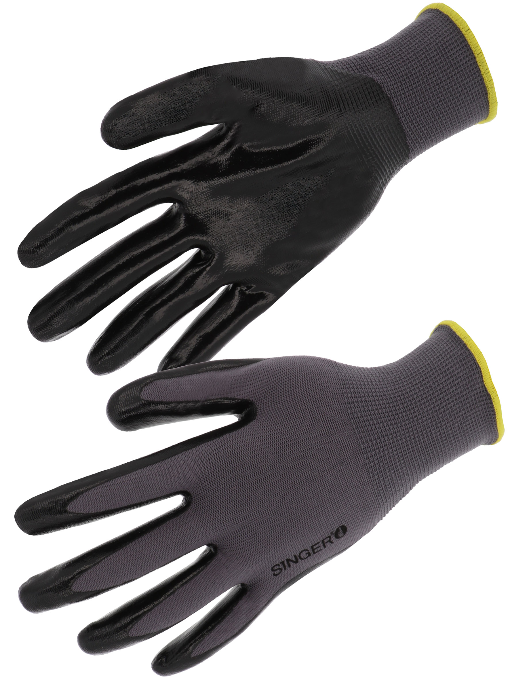 GANTS NYL GRIS END NITRILE NOIR T 10