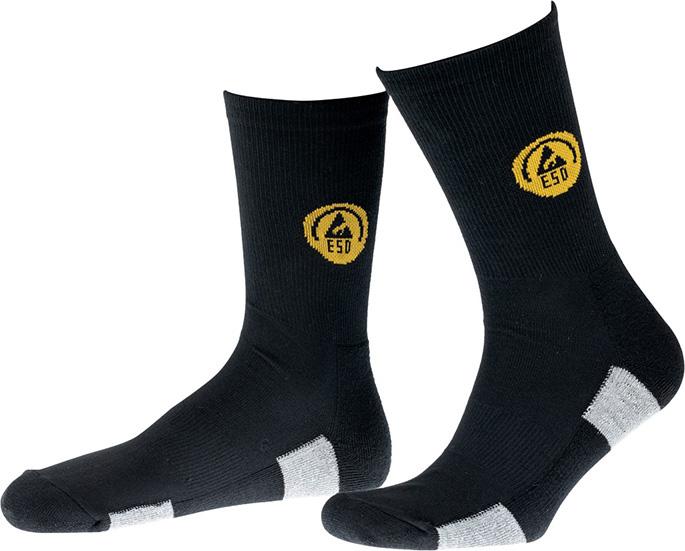 Chaussettes fonctionnelles ESD pointure 39-41noires/grises 
