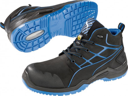 Chaussures hautes 634200, ESD,S3,T.45,noir/bleu