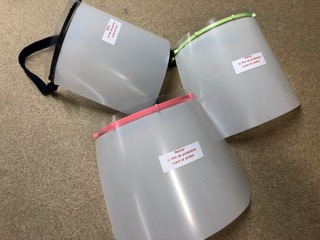 VISIERE DE PROTECTION L300 H220 VITRE POLYCARBONATE 175 MICRONS MOUSSE PROTECTION + REGLAGE