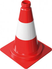 Cône signal. rouge/blanc 300mm Schake