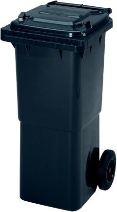 Grande poubelle plastique 60 litres, gris