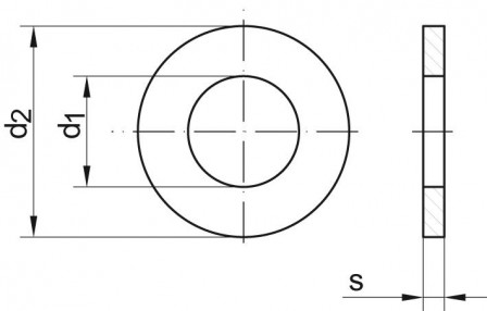 Rondelle DIN 125 A 5,3zn KP 