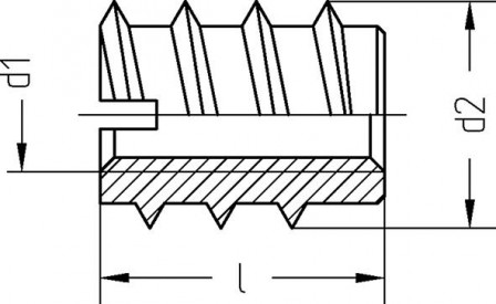 DIN 7965 zingué, avec fente M 8 x 14 x 15
