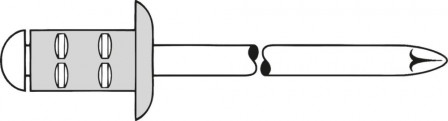 Rivet aveugle multiserrage alu tête goutte de suif 4x10mm 