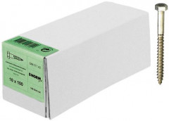 Vis bois 6 pans DIN571 6x 30 A2 inox HP 