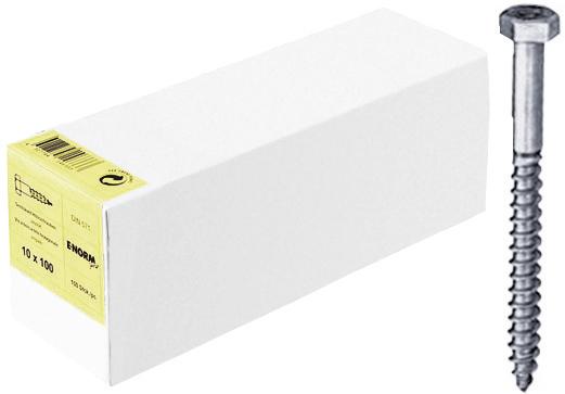 Vis bois 6 pans DIN571 10x260 zn HP 