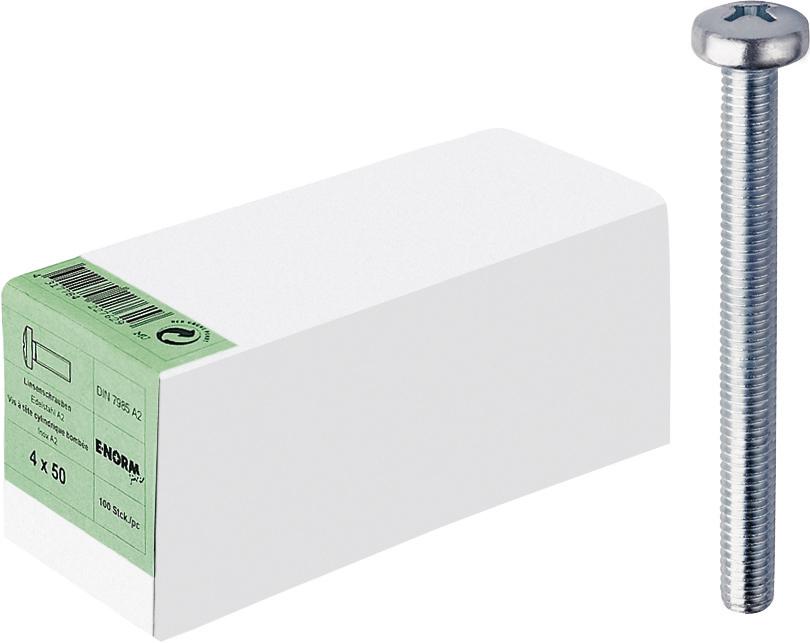 Vis tête frais.inox DIN 7985 M 4 x 10 A2 