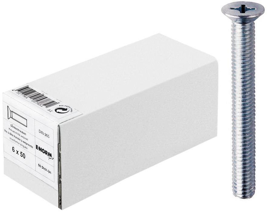 Vis tête frais. DIN 965M 3 x 10 zn KP 