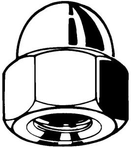 ECROU H BORGNE AC-I A2 M8  DIN1587(1987)