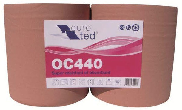 Lot de 2 Bobines d'essuyage CHAMOIS Lisses 2 plis type 1000 24 x 34