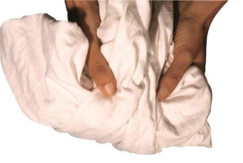 Chiffons d'essuyage T shirt blancs coton carton de 10kg