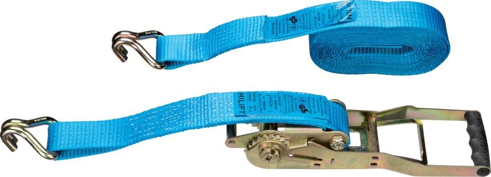 Sangle avec tendeur à cliquet levier long 50mm 6m 5T crochet pr.