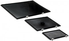 Couvercle de fermeture pour bacs de transport à empiler 600x400mm noir