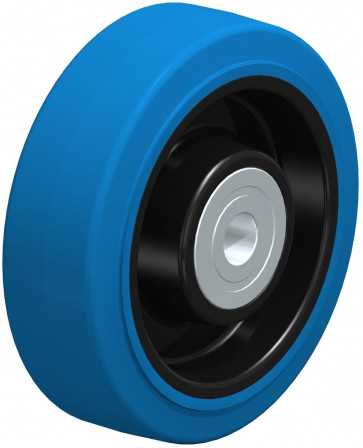 Roue fortes charges à bandage caoutchouc plein élastique