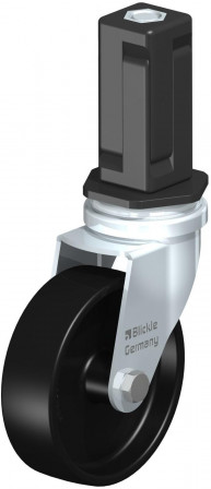 Roulette d'appareil pivotante avec , douille expansible