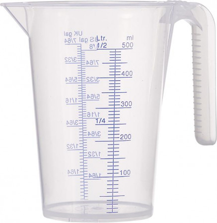 Godet de mesure polypropylène 0,5l transparent Pressol
