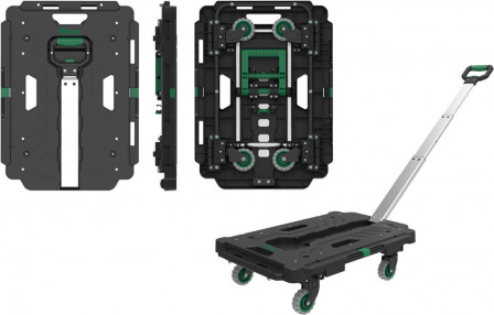 Rouleau multiusage 600x300mm, 130Kg Plastique 75mm, avec poignée 