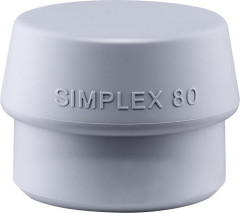 Tête de maillet SIMPLEX TPE-mid 80mm non abrasif, mi-dur 
