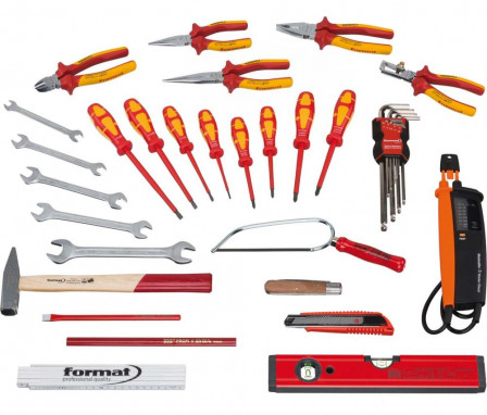 Jeu d'outils Électricien37 pcs. dans un carton 