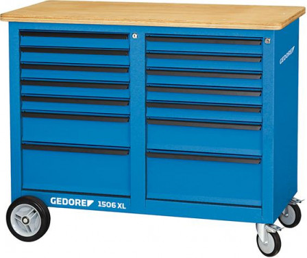 Établi roulant avec 14 tiroirs 1250x550x985mm 