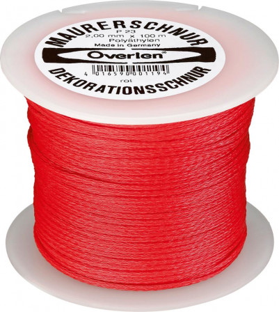 Cordeau de maçon polyéthylène 2mmx100m rouge 