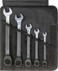 Clé mixte à cliquet 5 pièces, 