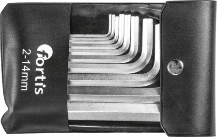 Jeu de clés mâles coudées10pcs. 2-14mm 