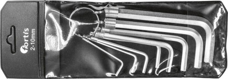 Jeu de clés mâles coudées9pcs. 2-10mm 