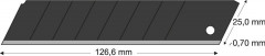 Lame sécable noire 25mm Pack de 10 pièces 
