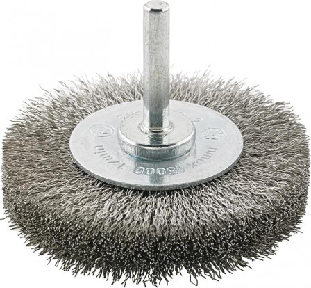 Brosse circulaire inox ondulée 40x6x mm 
