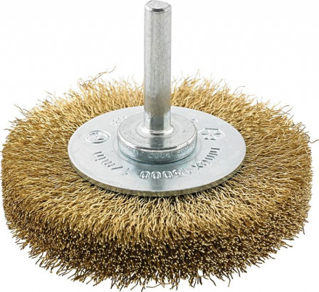 Brosse circulaire laiton ondulée 50x6x mm 