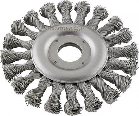 Brosse circulaire acier torsadée 125x mm 