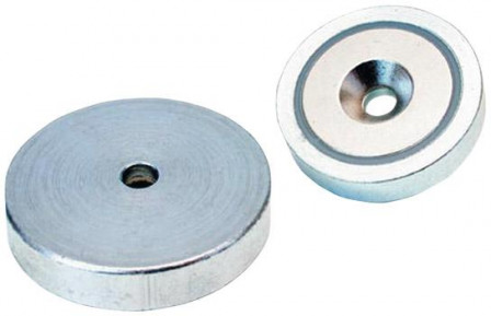 Aimant plat NdFeB avec alésage 20x6mm 