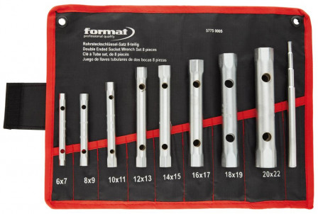 Jeu de clés en tube dans trousse en nylon 9 pièces