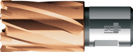 Fraise à carotter courte HKK-PLUS carbure queue Weldon 23/30mm 